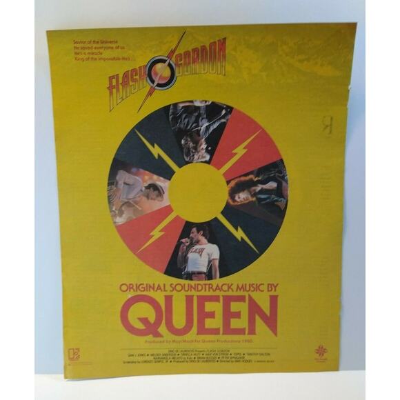 Queen Flash Gordon Movie Soundtrack AD 1980 Vintage Artwork Hard Rock Music - Picture 2 of 2